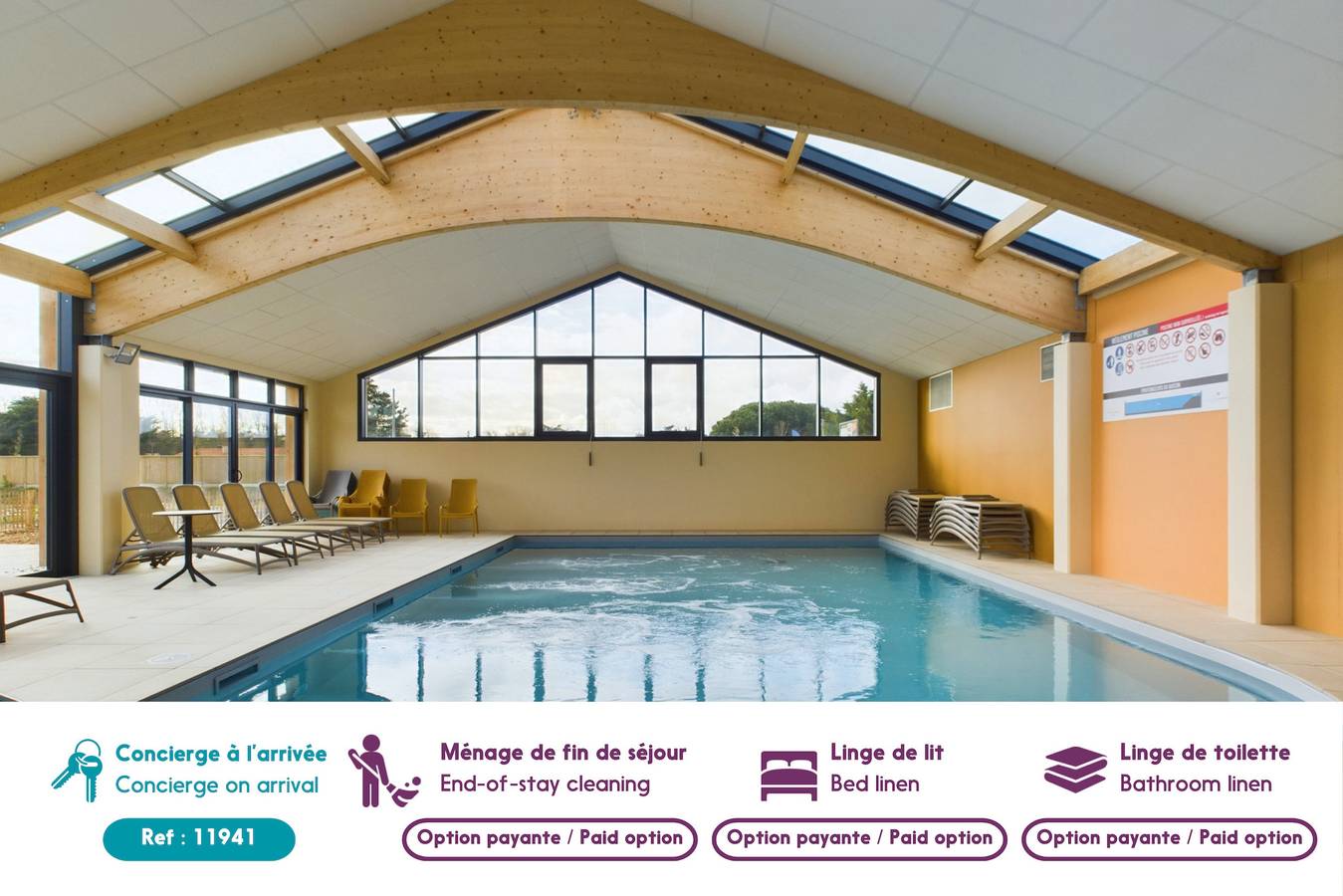 Les Voiles Blanches, chalet avec piscine pour 8 in Saint-Gilles-Croix-de-Vie, Vallée de la Loire