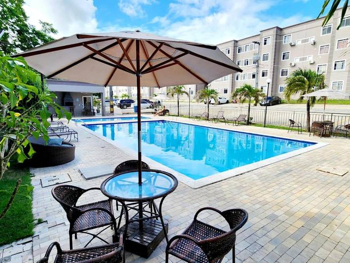 Casas e apartamentos de temporada para 5 pessoas, com piscina infantil e jardim e ainda piscina em Portal do Sol