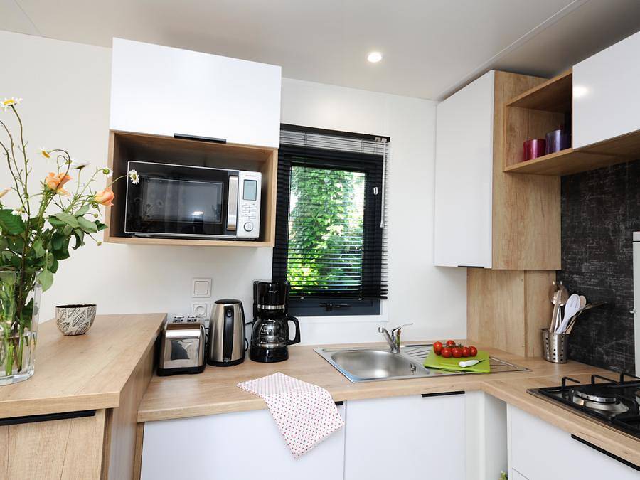 Camping Sites et Paysages - Le Panoramic  - Mobilhome 6 personas - Casa R 37m² (3 dormitorios 2 baños) Terraza Vista al mar in Telgruc-sur-Mer, Iroise
