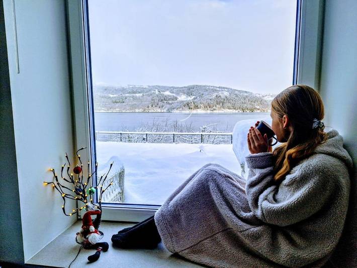 Location de vacances pour 4 personnes, avec vue sur le lac ainsi que vue et jardin dans Bergen