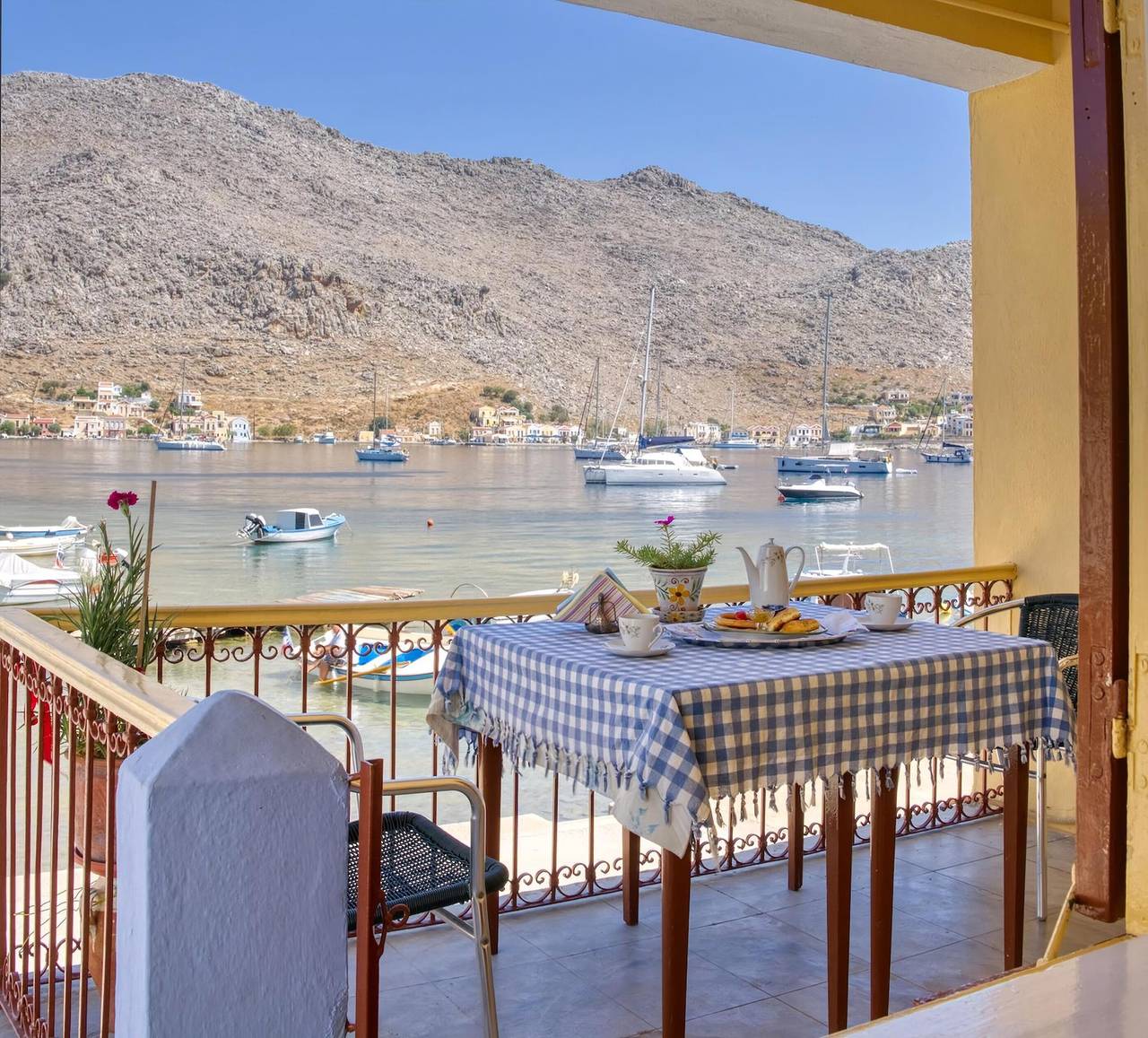 Endearing Symi Waterfront Villa | Villa Marilena Cove | 2 Bedrooms | Breathtaking Sea Views | Private Furnished Terrace with Outdoor Dining Area| Prime Location in Rhodos