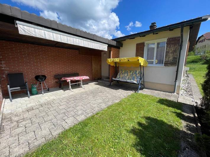 Ferienhaus für 3 Personen, mit Terrasse und Garten sowie Ausblick