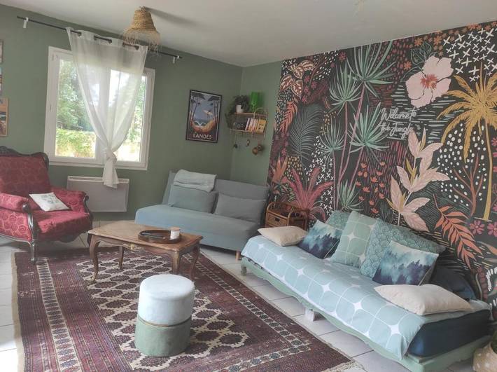 Location de vacances pour 3 personnes, avec Terrasse et Jardin à Campagne (Landes)