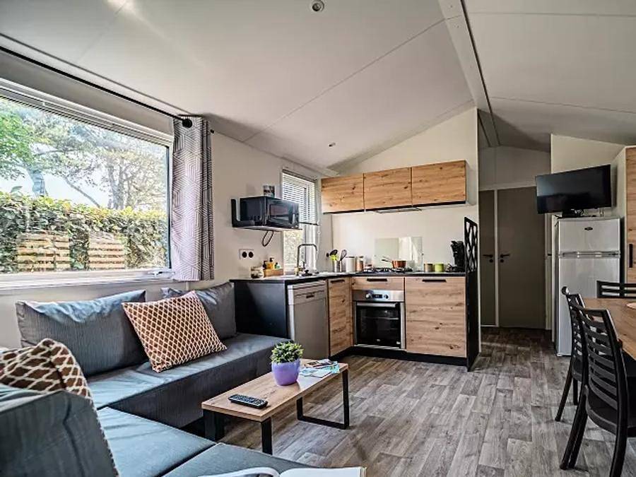 Camping l'Océan - Mobilhome 8 personas - Quattro Premium 5 Habitaciones 8 Personas Jacuzzi + Aire Acondicionado + Tv in Brem-sur-Mer, Valle del Loira