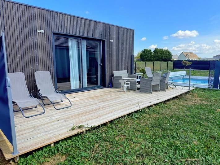 Camping pour 2 personnes, avec Terrasse ainsi que Jardin et Piscine