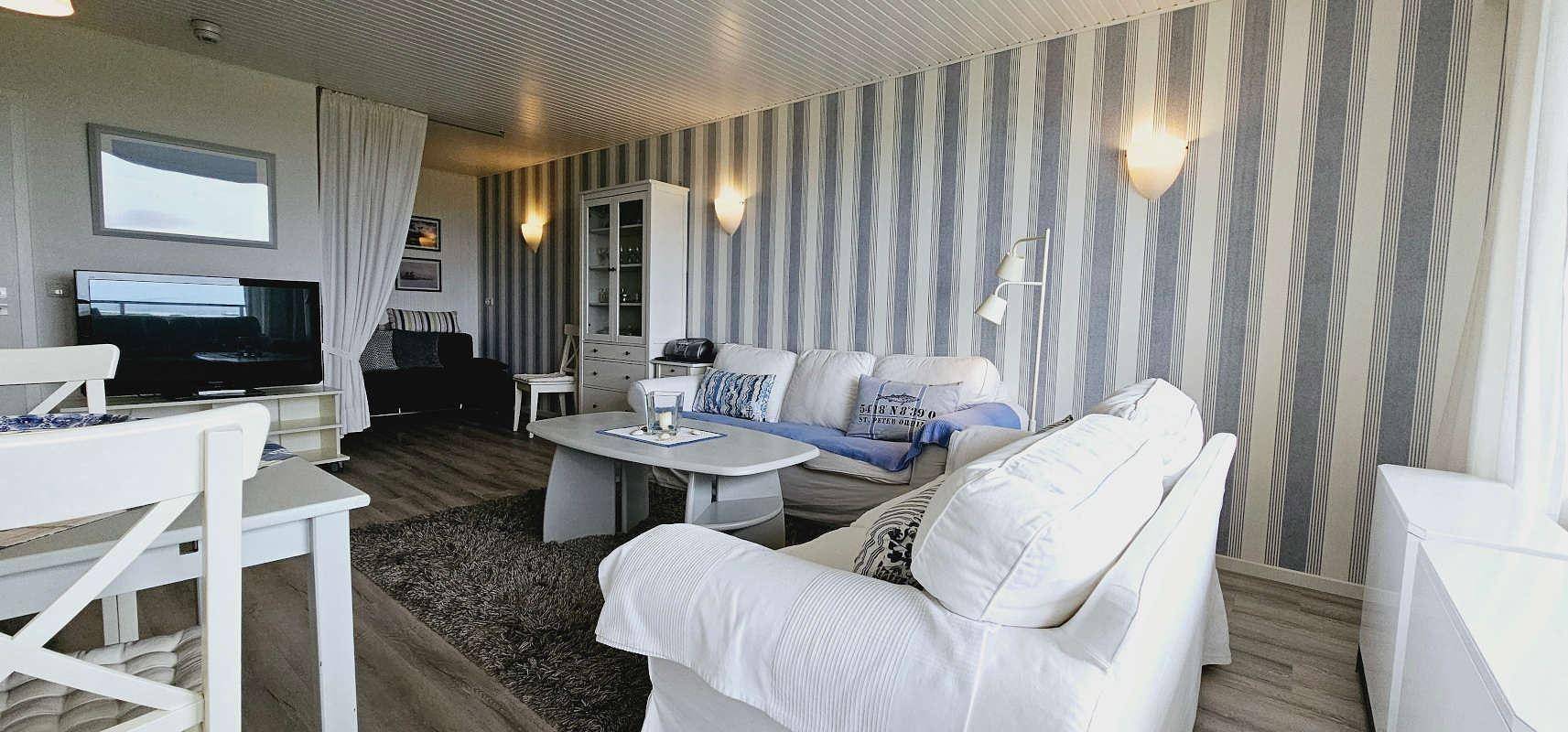 Ganze Ferienwohnung, Fewo "Traumweiß mit Meerblick" in St. Peter-Bad, St. Peter-Ording