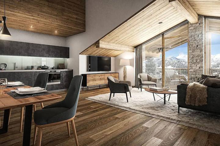 Gîte pour 6 personnes, avec balcon dans Office De Tourisme De Flumet