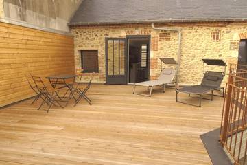Gîte pour 2 personnes, avec jacuzzi et sauna ainsi que jardin et terrasse à Fécamp