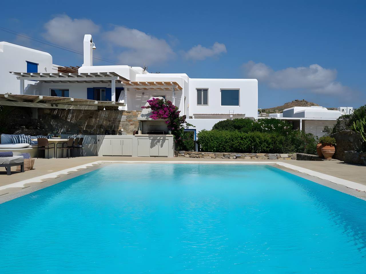 Blue Lounge Villa, Mykonos – Villa rénovée avec piscine privée et vue sur la mer Égée in Kalafati, Mykonos