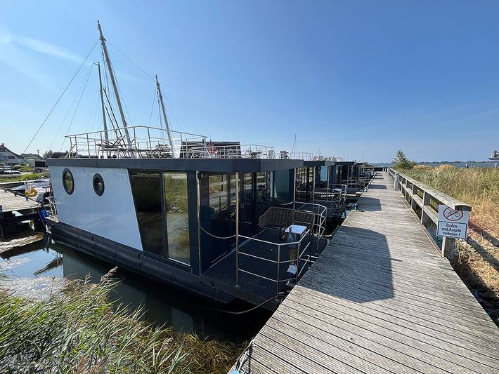 Hausboot für 2 Personen, mit Terrasse und Ausblick, mit Haustier