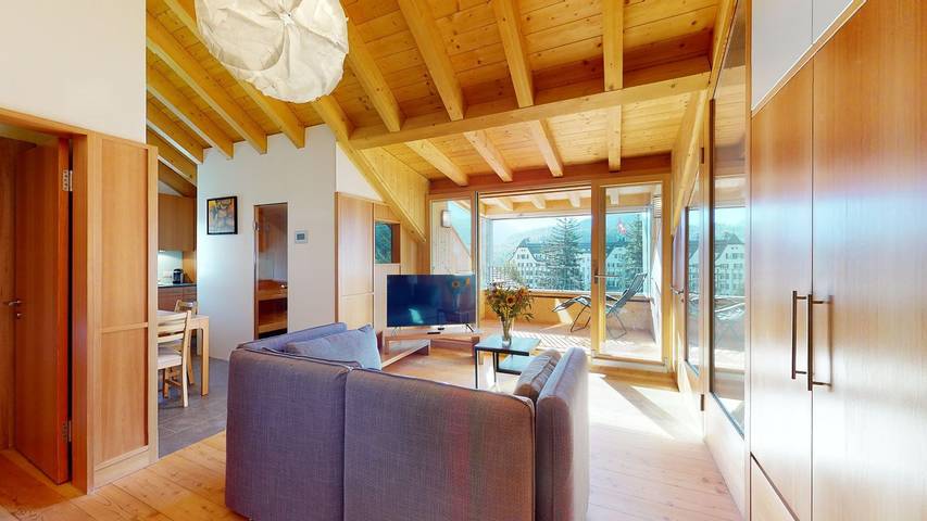 Ferienwohnung für 2 Personen, mit Sauna und Ausblick in Celerina - 2