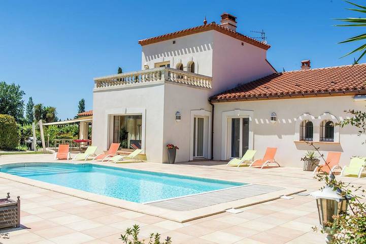 Maison de vacances pour 14 personnes, avec piscine à Argelès-sur-Mer