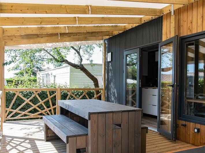 Camping du Bugeau - Mobilheim 6 personen - Premium - 3 Schlafzimmer in Pornichet, Côte d'Amour