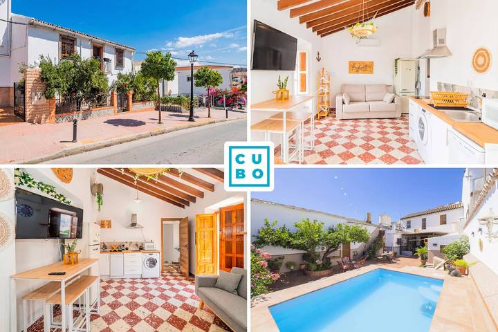 Apartamento para 4 personas, con jardín y piscina en Casabermeja