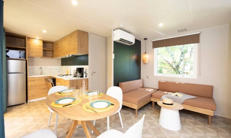 Mobil home pour 6 personnes, avec bassin pour enfant à La Romieu - 4