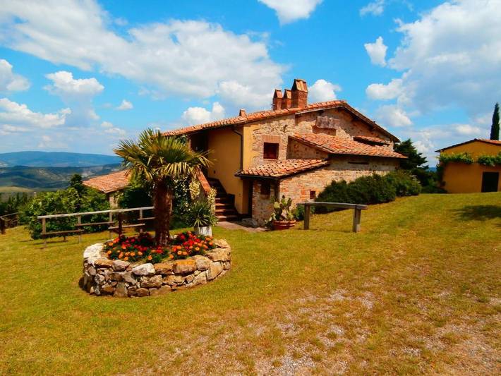 Gîte pour 2 personnes, avec jardin ainsi que vue et piscine à Campiglia d'Orcia