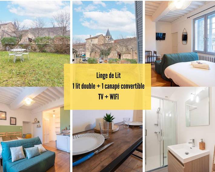 Gîte pour 3 personnes, avec terrasse et jardin, animaux acceptés dans Abbaye Benedictine De Cluny - 2