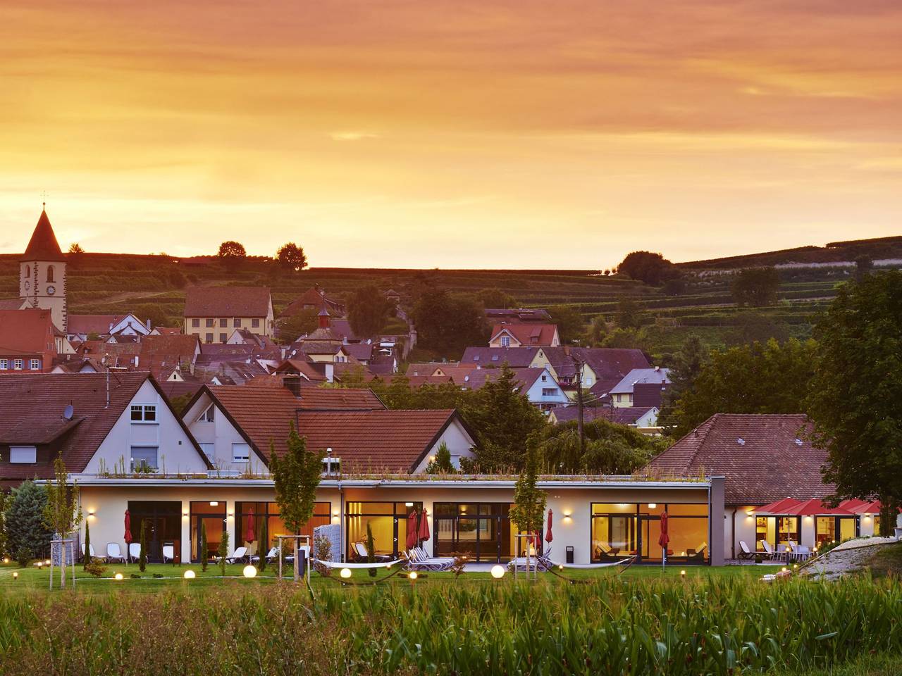 Kreuz-Post Hotel-Restaurant-Spa - Doppelzimmer Standard mit Dusche und Wc in Vogtsburg - Burkheim, Vogtsburg im Kaiserstuhl