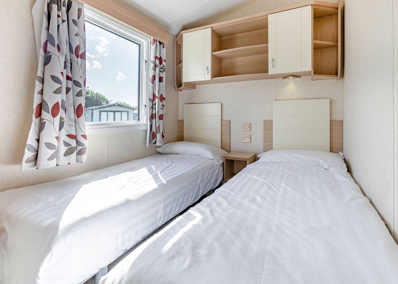 Silver Caravan with parking in Cornwall