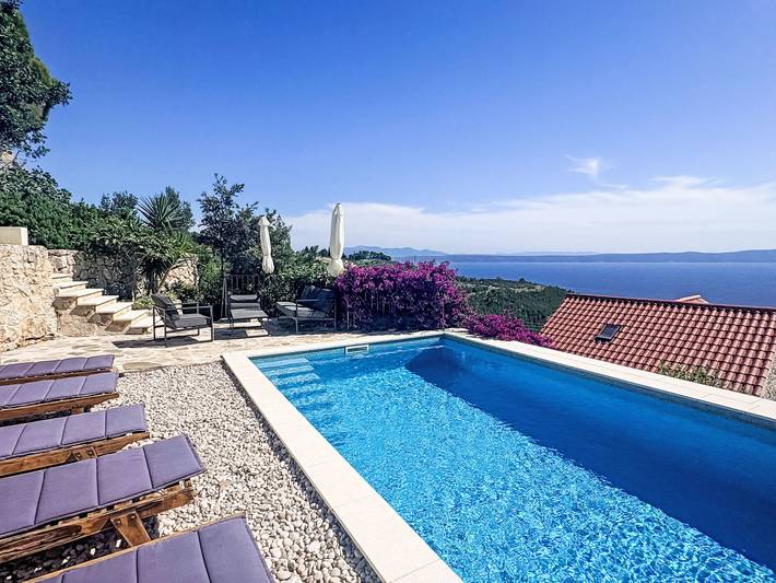 Wunderschöne Steinvilla mit tollem Ausblick in Podgora, Makarska Riviera