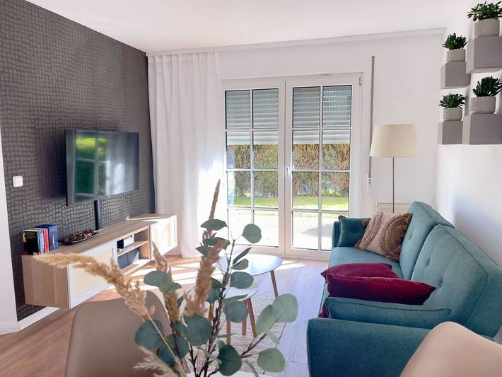 Ferienwohnung für 3 Personen, mit Ausblick und Terrasse sowie Garten - 1