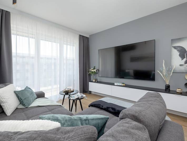 Ferienwohnung für 4 Personen, mit Balkon und Whirlpool sowie Pool und Sauna