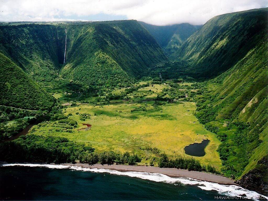 Staffelung Waipio Tal und das Meer in Hamakua
