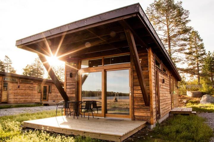 Ferienhaus für 6 Personen, mit Sauna und Seeblick sowie Garten und Ausblick, mit Haustier in Lappland (Schweden) - 2