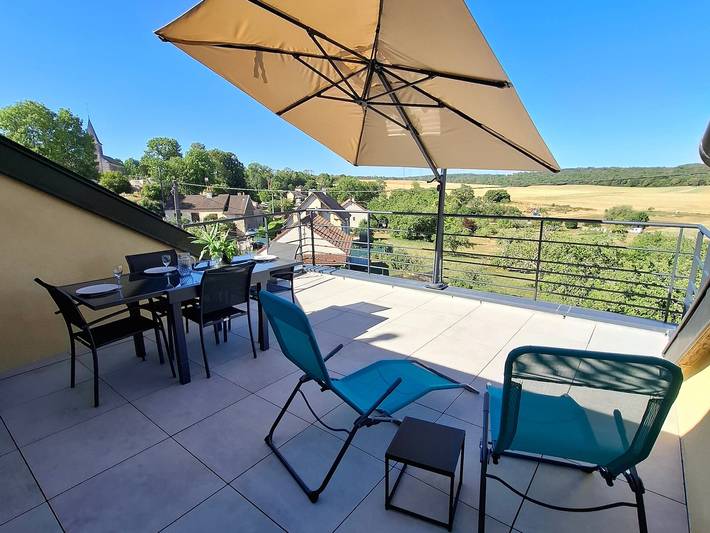 Gîte pour 3 personnes, avec Terrasse et Vue