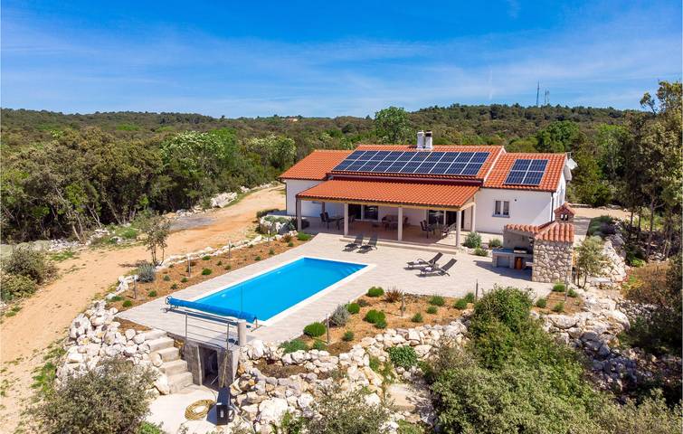 Ferienhaus für 10 Personen, mit Terrasse und Garten sowie Pool und Ausblick auf Rab - 2