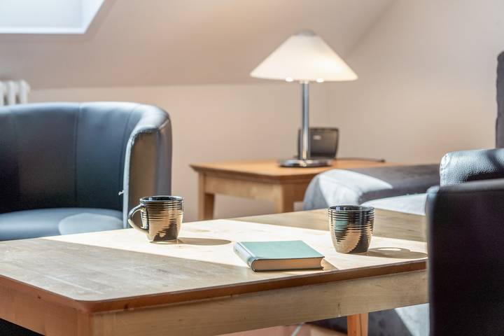Appartement entier, Appartement "Leuchtturm" – Dernier étage, grand balcon & vue sur l’Achterwasser in Dewichow, Mellenthin