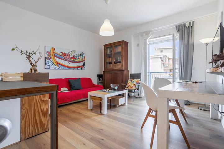 Hel lägenhet, Holiday Apartment "The View Of The Sea" near Beach with 2 Balconies & Wi-Fi in Capaci, Palermo provins