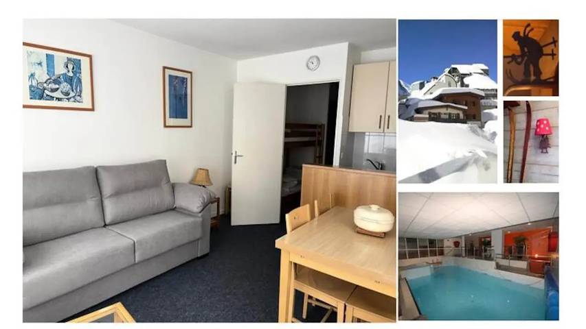 Chalet pour 5 personnes, avec balcon et piscine dans Gourette