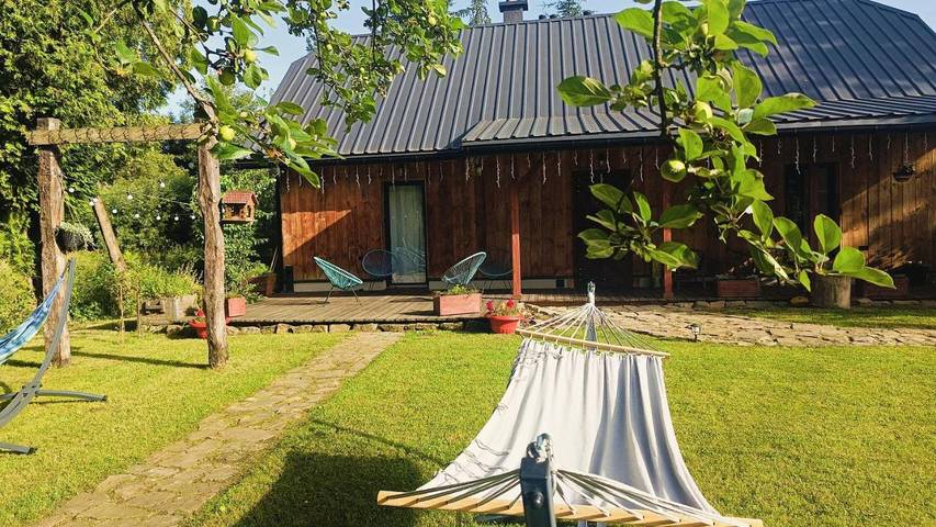 Dom wakacyjny dla 8 osób, z widok i taras w Myczkowce