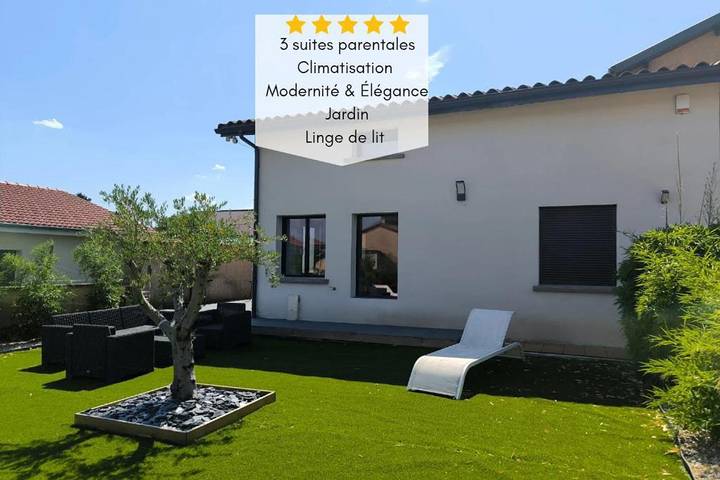 Gîte pour 6 personnes, avec jardin et vue dans Pizay