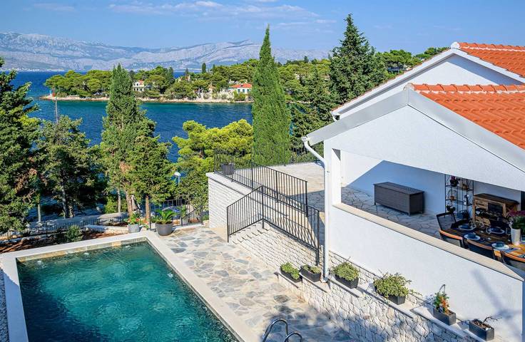 Villa pour 8 personnes, avec balcon et vue sur l’océan à Splitska - 2