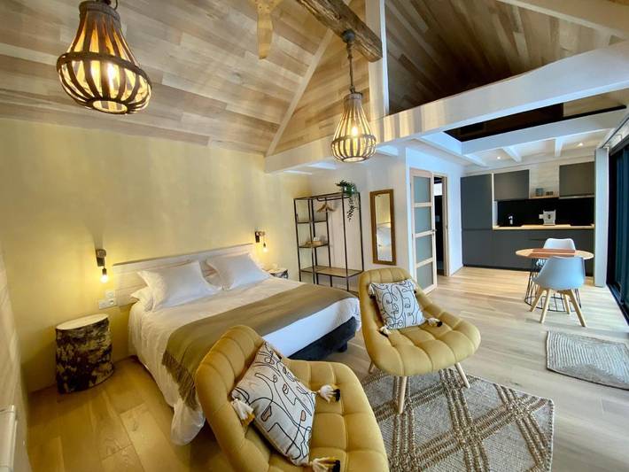 Hôtel pour 2 personnes, avec terrasse ainsi que vue et vue sur le lac à Champs-sur-Tarentaine-Marchal - 4