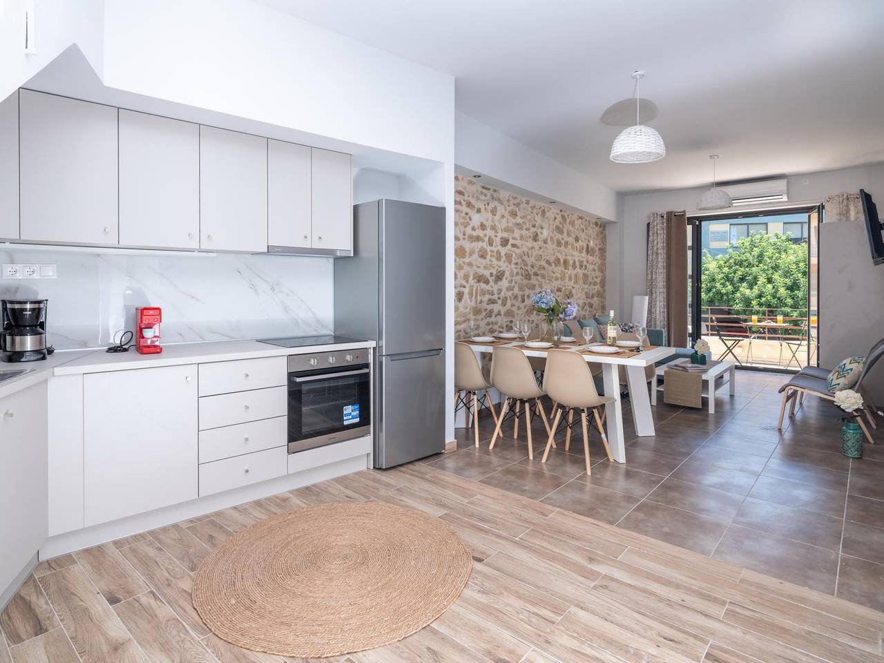 Apartamento entero, Apartamento de vacaciones para 6 personas con balcón in Region Heraklion