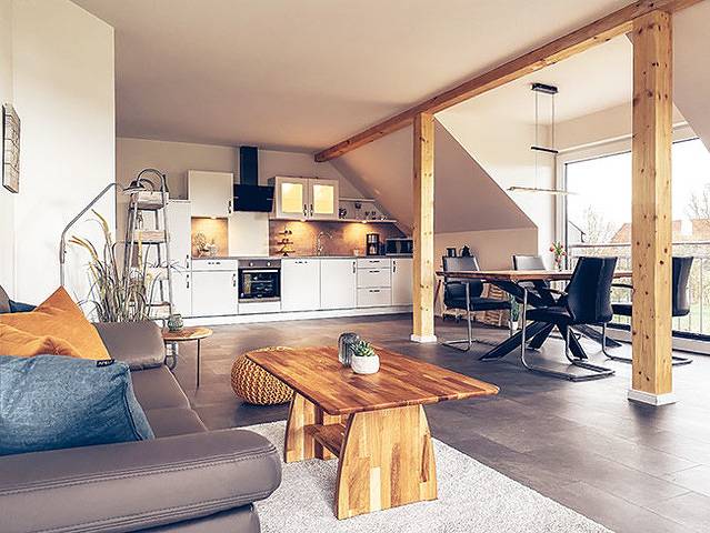 Ferienwohnung für 4 Personen, mit Balkon und Garten sowie Sauna in Unterweser - 2