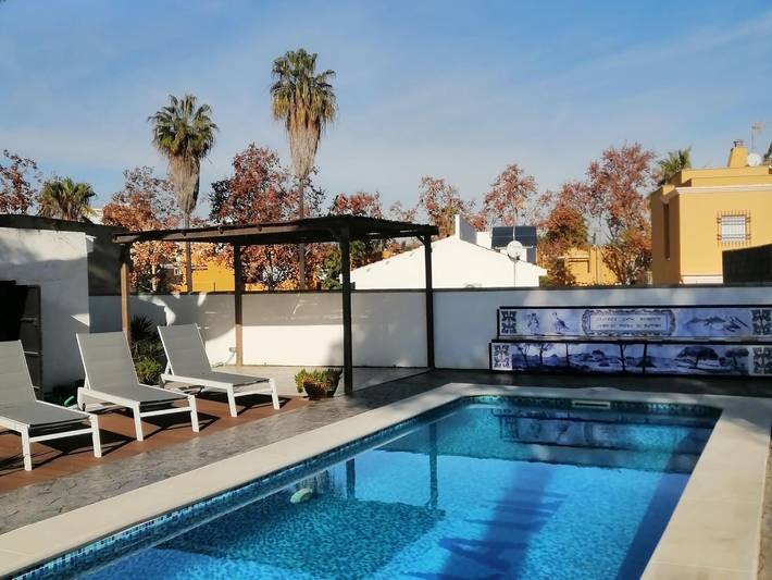 Chalet para 6 personas, con piscina y terraza, Se admiten mascotas en Costa de la Luz