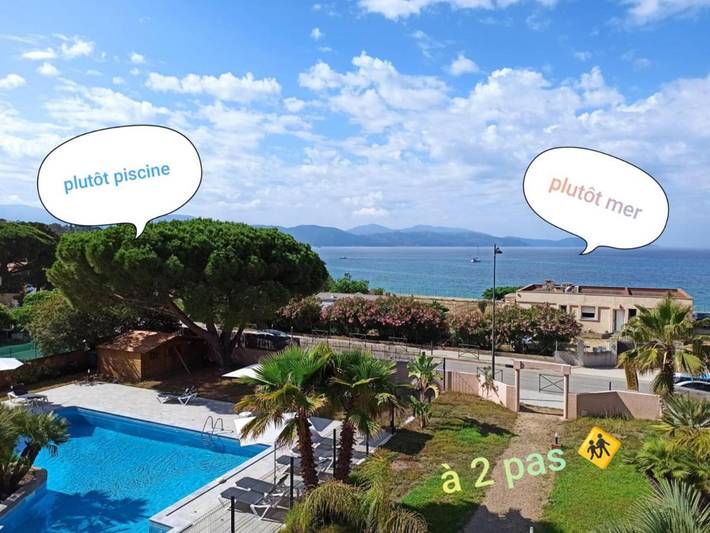 Gîte pour 4 personnes, avec piscine ainsi que vue et jardin dans Plage de Sagone - 4