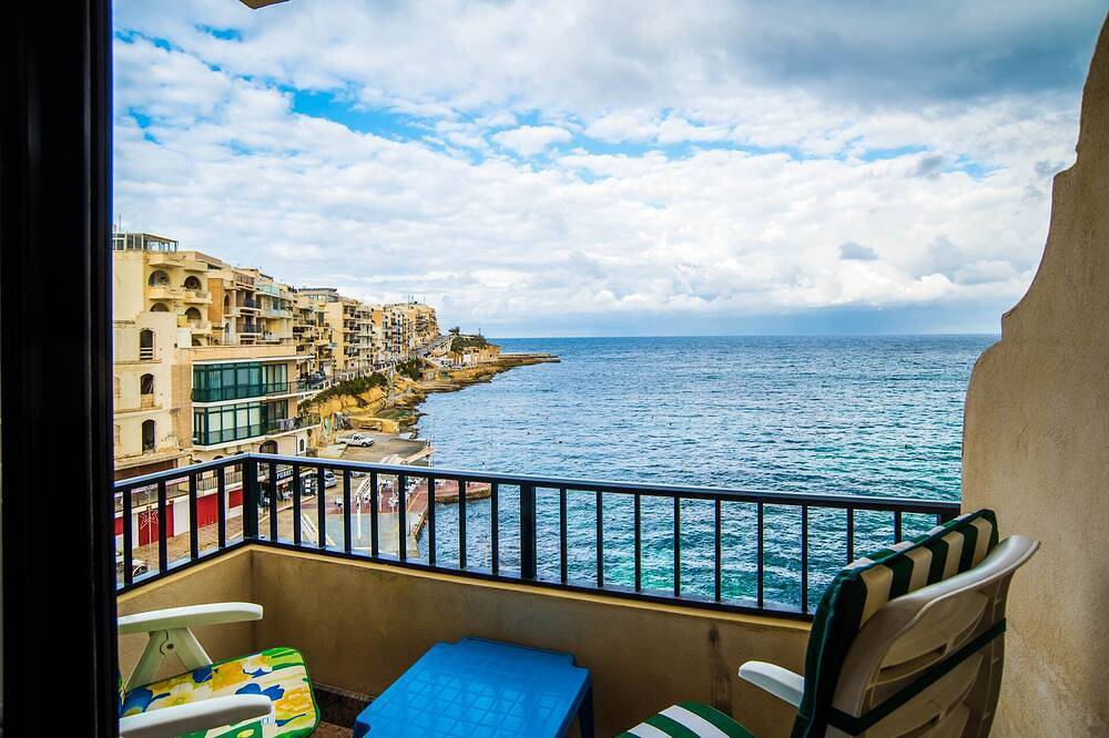 Ganze Wohnung, Phantastischer Meerblick von diesem Apartment für 2 Pers m. Balkon in Marsalforn in Marsalforn, Zebbug