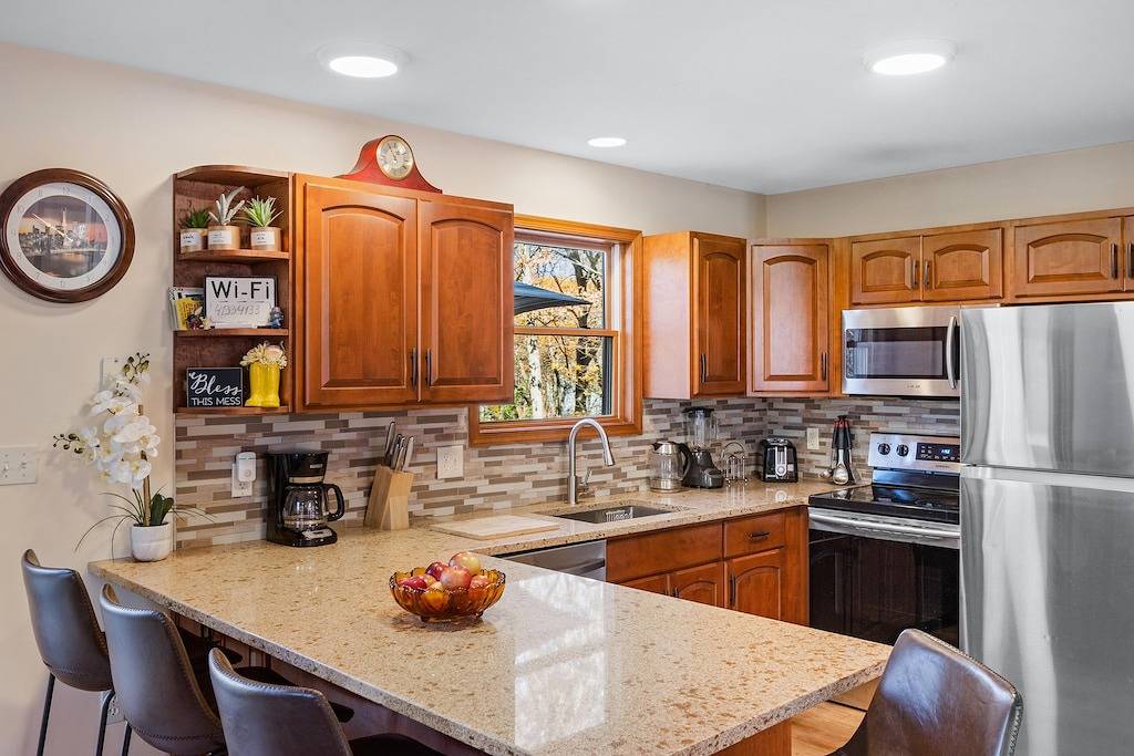 Gemütliches Nebenflusshaus mit Sauna in Saw Creek, Pike County