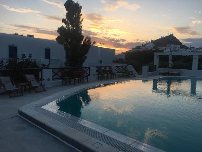 B&b per 2 persone, con Balcone e Terrazza nonché Giardino e Piscina ad Ios