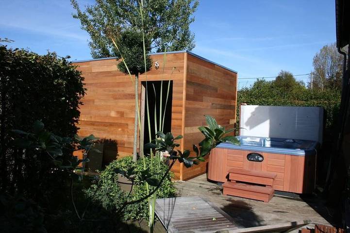 Ferienhaus für 7 Personen, mit Whirlpool und Terrasse sowie Garten und Sauna in Fischvenn
