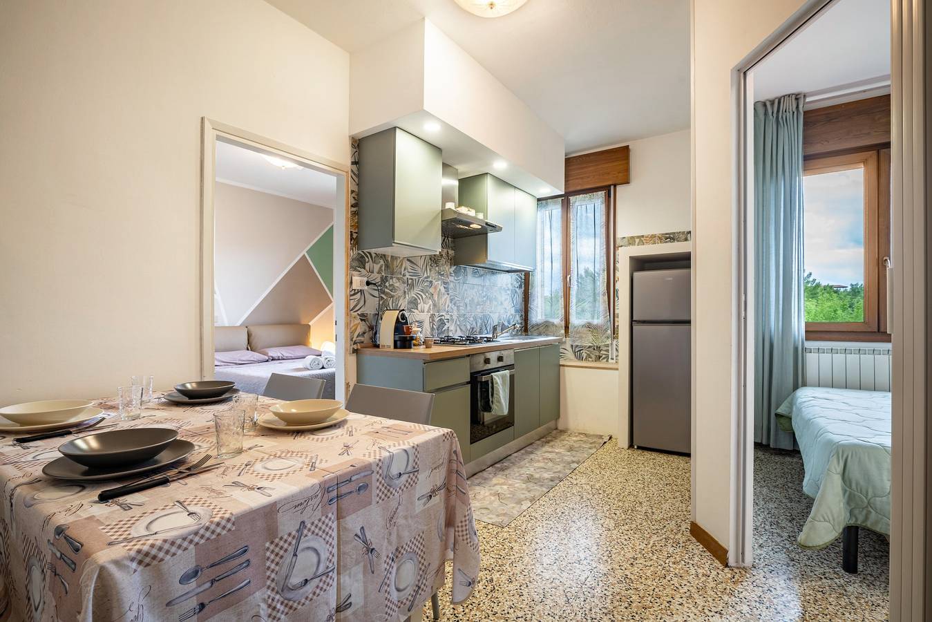 Ganze Wohnung, Ferienwohnung 'Corina Cavallino Treporti' mit Gemeinschaftsgarten, Wlan und Klimaanlage in Lido di Jesolo, Venedig Provinz