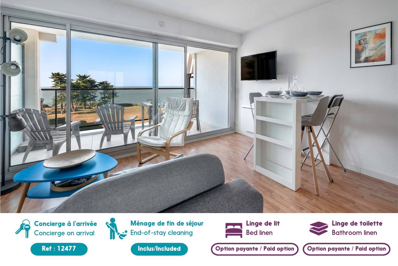 Appartement entier, Face Mer, appartement pour 4 personnes in Pornic, Côte de Jade