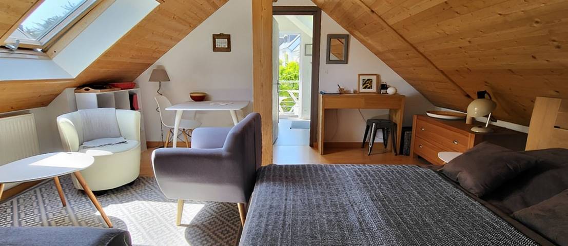Gîte pour 2 personnes, avec jardin dans Île-Grande