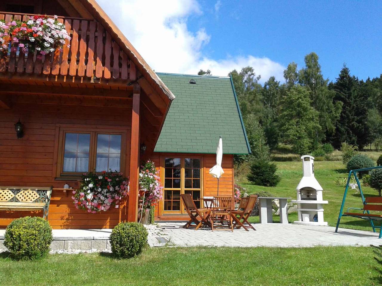 Ferienhaus mit Kamin und Sauna bei Wald  in Jáchymov, Erzgebirge (Tschechien)