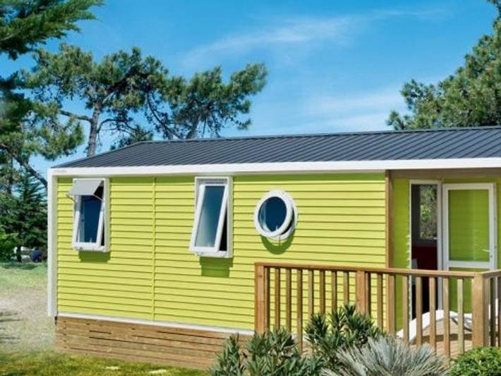 Flower Camping Vitamin - Mobilheim 4 personen - Comfort 25m² (2 Zimmer) + Tv + Integrierte Terrasse - Anreise Sonntag in Saint-Aubin-sur-Scie, Dieppe und Umgebung